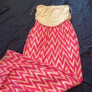 Maxi strapless dress great for maternity